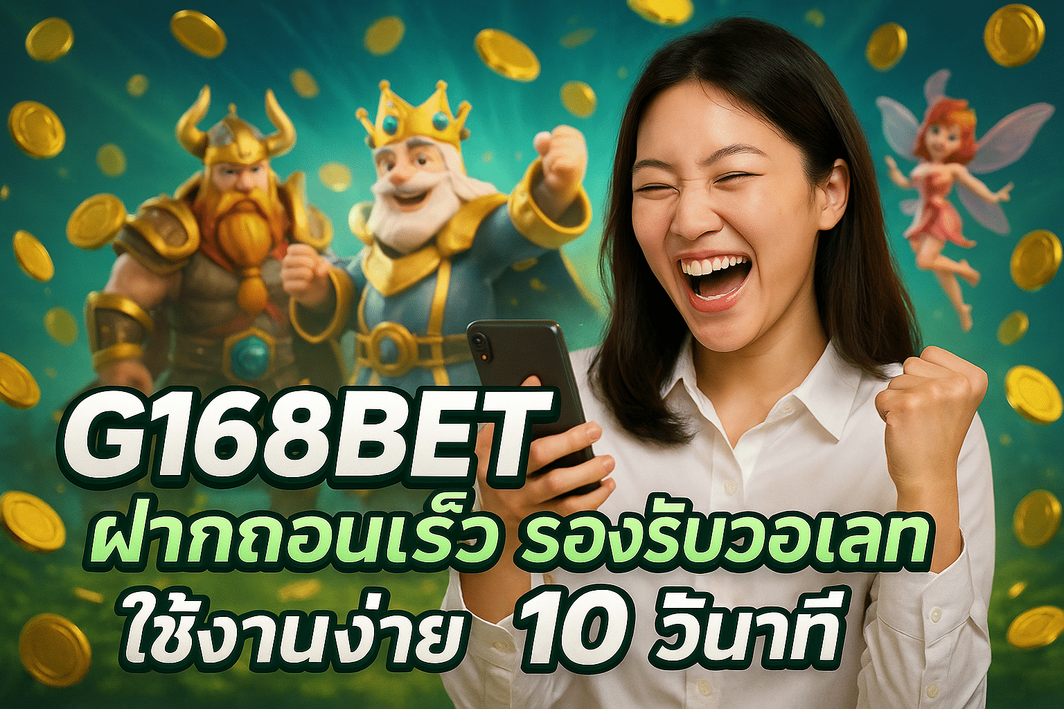 G168BET ฝากถอนเร็ว รองรับวอเลท ใช้งานง่าย 10 วินาที